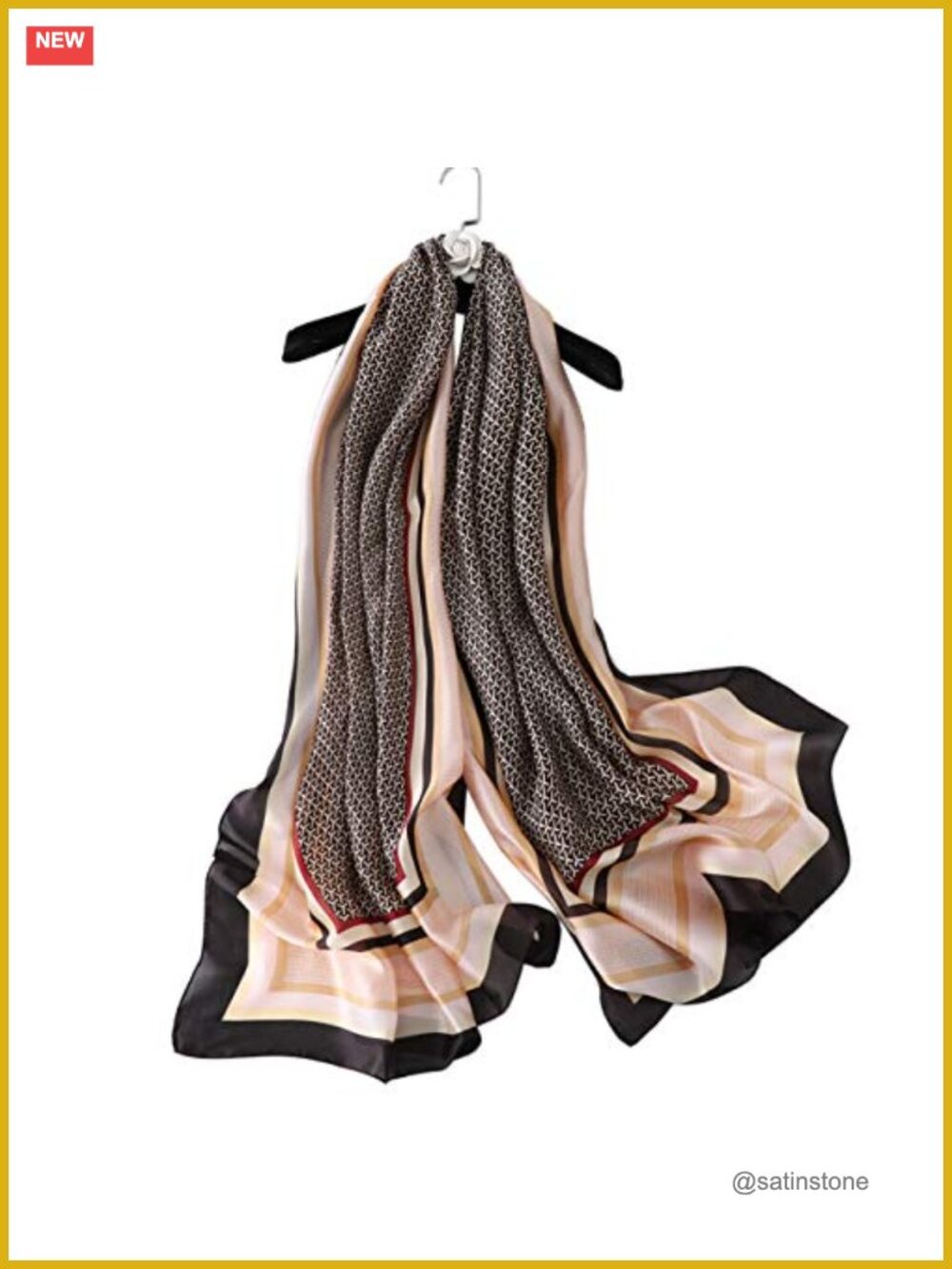 100% Mulberry Silk Scarf Long Lightweight Shawl Wrap